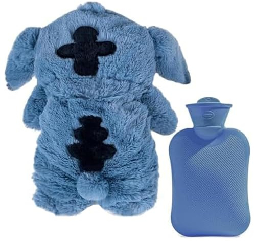 Metaparty Bouillotte Peluche pour Femmes Adultes,Bouillotte Doudou,Regles Douloureuses,en Peluche Douce Joli Cadeau (Bleu1)