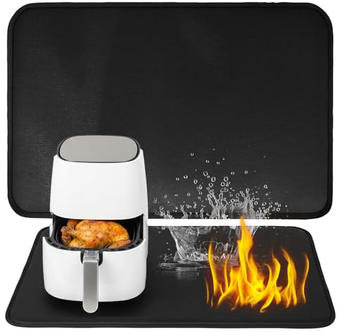 40x60cm Heat Resistant Mat Under BBQ Grill Heat Proof Mat with Fireproof Surface Heatproof Mats BBQ Accessories for Kitchen Camping BBQ Grill Pizza Oven