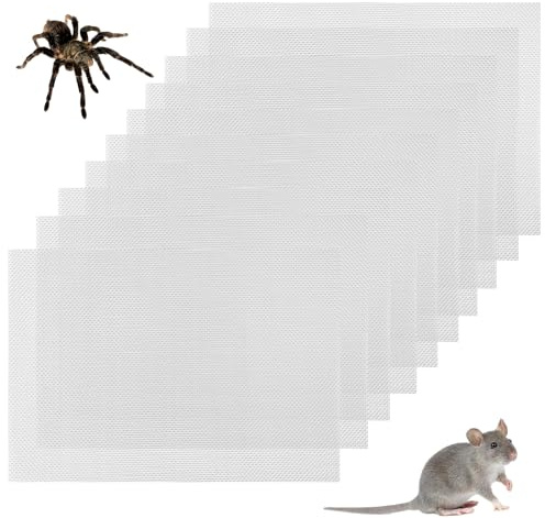 LUCTHY 10 Pcs 304 Stainless Steel Rodent Mesh, 20 Mesh Wire Mesh Sheets | 10-piece 304 filter screen sheets, 210x150mm woven wire. For air bricks, vents, pest proofing. Rust-proof, cuttable