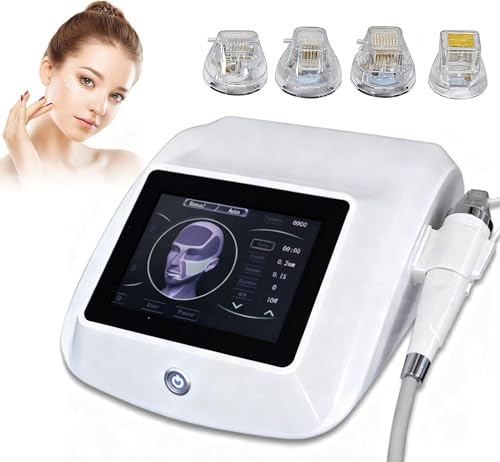 HNBYLMM Lifting Facial Cuello Profesional 2 en 1 Antienvejecimiento Eliminación de Arrugas, Máquina de Belleza Máquina de Microcristales Fraccionados con Martillo Frío + Mango de Radiofrecuencia