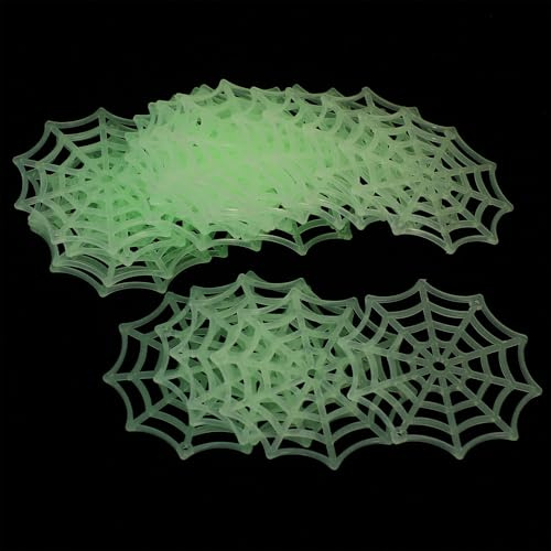 Kleiner Spinnennetz 50 Stück aus Kunststoff, Leuchtet