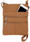 Roma Leathers Crossbody börse â€“ hochwertiges Leder â€“ entworfen in den USA., Braun (hellbraun), Small