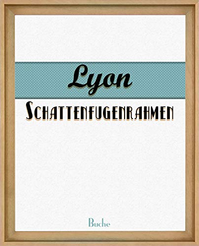Homedeco-24 Lyon Schattenfugenrahmen 80x100 cm in Buche Dekor ohne Verglasung ideal für Canvas Leinwand Bilder Farbwahl