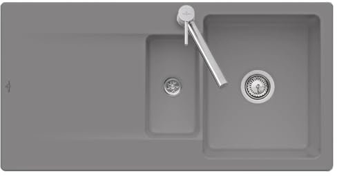 Villeroy & Boch Siluet 60 R - 3337 01 SL Stone Keramikspüle Handbetätigung
