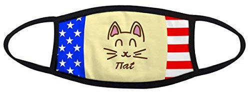 offbb Cat Mouth Line Nose Art Deco Gift Fashion Mouth Mask Warmer Anti Dust Stars Stripes Flag