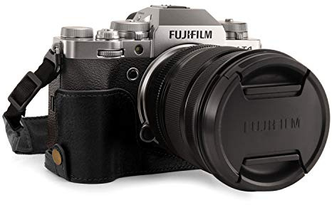 MegaGear MG1923 Ever Ready Kameratasche aus Echtleder, für Fujifilm X-T4, Schwarz