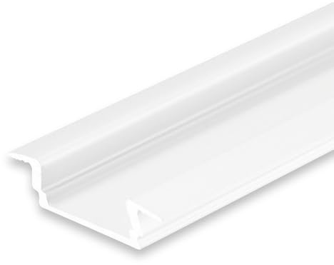 ISOLED LED-Einbauprofil DIVE12 FLAT Weiß, 200cm, Für max. 12mm LED-Streifen