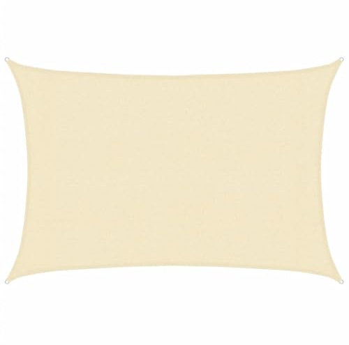 vidaXL Sonnensegel Sonnenschutz Windschutz Sonnendach UV Schutz Sonnenschutzsegel Schattenspender Garten Terrasse Balkon 160g/m² Creme 3x4m HDPE