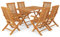 vidaXL Teak Massiv Gartenmöbel Set 7-TLG. Klappbar Gartengarnitur Sitzgruppe Gartenset Sitzgarnitur Gartentisch Gartenstuhl Tisch Stühle