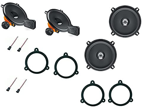 Kit 6 casse completo Hertz Altoparlanti 13 cm + supporti casse compatibile con Renault Megane III dal 2009 anteriore e posteriore