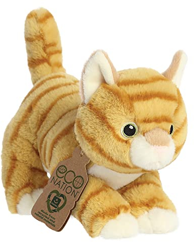 Aurora World Aurora, 35048, Eco Nation Orange getigerte Katze, 21cm, Plüsch, Tierdruck, 8.5In