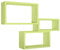 MODULARREDO | Set di 3 Mensole da Muro, Libreria Sospesa, Scaffale Parete, Verde, 45x27x15.5 cm, 40x22x15.5 cm e 35x17x15.5 cm, Kit Tasselli Incluso - Made in Italy