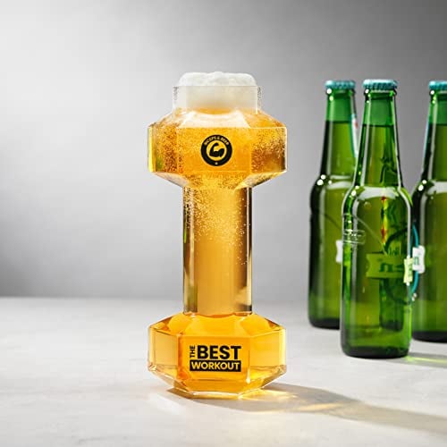#winning Verre à bière en forme d'haltère pour biceps et bière - Le meilleur entraînement