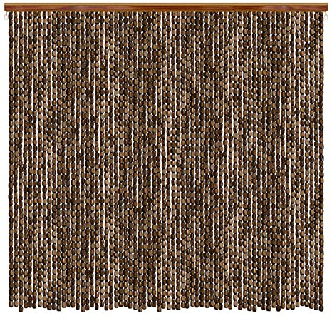 tow000ack Rideau Perlé en Bois pour Porte,Rideau de Porte Perles,Rideau en Perles de Bois Séparateur,Rideaux Occultant Isolation Thermique,pour Salon Chambre,Personnalisable (90 Strands (90x240cm))