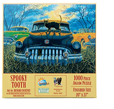 SUNSOUT INC - Gruseliger Zahn – 1000-teiliges Puzzle von Künstler: Richard Courtney – fertige Größe 50,8 x 68,6 cm Halloween – MPN # 61668