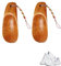 LCMJYABI Lot de 2 mini chausse-pieds en bois avec cordon pour hommes, femmes, enfants et personnes âgées, marron, Taille unique