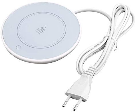 Tassenwärmer mit intelligentem Getränkewärmer bei konstanter Temperatur von 55 °C mit intelligentem Touch-Schalter, Tassenwärmer für Tassen und Gläser mit flachem Boden weiß