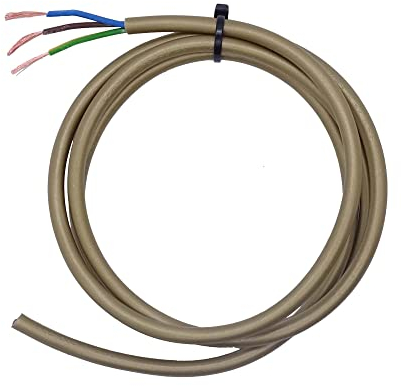 1,20m Stromkabel 3x0,75mm² 3G H05VV-F Schlauchleitung PVC Kabel (Gold)