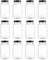 novelinks 32 OZ Clear Plastic Mason Jars with Lids - Dishwasher Safe Plastic Mason Jars 32 OZ Plastic Jars with Lids for Kitchen & Household Storage (12 Pack) (Black)