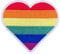 Urbanski Patch Regenbogen Herz LGBTQ Rainbow Heart zum Aufbügeln 6,5 x 7,3 cm | Aufnäher Applikation Bügelbild