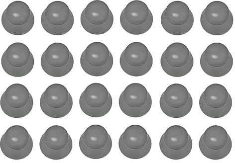 DESERMO 24er Set Kugelknöpfe für Kochjacken | Hochwertige Kochjackenknöpfe für alle Kugelknopf-Kochjacken | Profi Kochknöpfe mit großer Farbauswahl (grau)