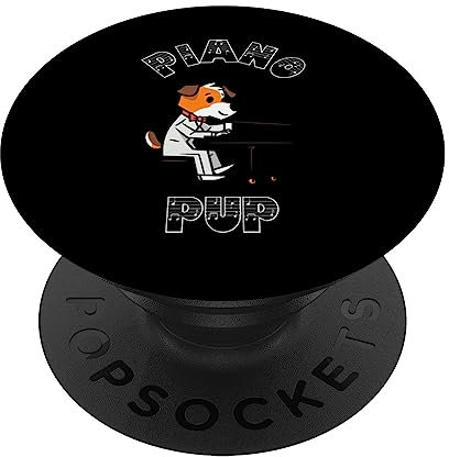 Jack Russell Terrier Piano Paws Lustige Hundemusik PopSockets mit austauschbarem PopGrip