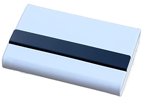 Kartenhülle Leder Visitenkartenetui Herren Business Große Kapazität Visitenkarten Mode Damen Leder Visitenkartenetui Visitenkartenetui Visitenkartenhalter (Color : Wit)