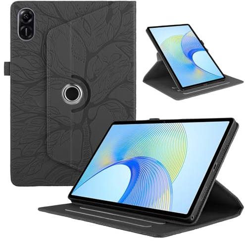 TEDTIKJT Coque Tablette pour Honor Pad X9 11.5 2023/ Pad X8 Pro PU Cuir 360°Rotatif Multi-Angle Stand Flip Cover Honor Pad X9 Arbre Rotating Étui Housse pour Honor Pad X8 Pro Cover, Noir