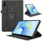 TEDTIKJT Tabletas Cover Compatible Honor Pad X9 11.5 2023/ Pad X8 Pro PU Cuero Flip Funda Protectora 360°Carcasa Giratoria de ángulo Múltiple Stand Función para Honor Pad X9, Negro Árboles