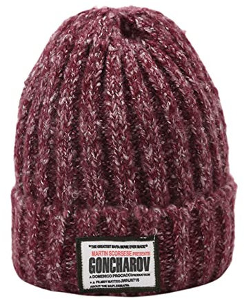 Mütze Damen Winter Beanie Elegante Wintermütze Mode Wollmütze Frauen Winter Strickmütze Kragen Set Dicke Warme Solide Ohrenschützer Mütze (D, One Size)