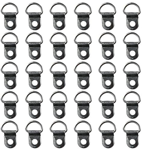 YYlingx 30 Sets Shoes Boot Lace Hooks, Silver Metal Shoe Boot Buckle Loop Ring with Rivets, Ring Eyelet Metal Repair Accessories for DIY Craft, Shoes Repair