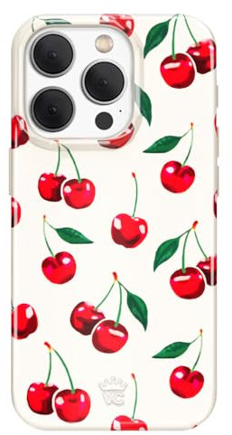 VELVET CAVIAR for iPhone 15 Pro Case Cherry - Compatible with MagSafe - 10ft Drop Tested - Red Cherries