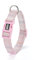 YUDOTE Collier doux pour chien enveloppé de tissu style britannique non irritant pour chiens de taille moyenne à peau sensible, rose clair