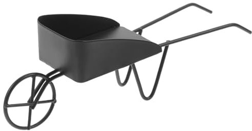 OSALADI Requisiten für Mikrolandschaften Mini-Schubkarre zum Basteln Puppenhausmöbel miniaturschubkarren Puppenhauskarren Miniatur-Vintage-Schubkarren klein Wagen Ornamente Metall Eisen