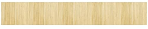 vidaXL Teppich Rechteckig Hell Natur 80x500 cm Bambus