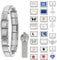 Infiher Italian Charms Armband Set,italian charm bracelet,DIY Italian Style Charms für Damen,Abnehmbar Italienisches Charm Armband Zubehör,geschenk für frauen männer