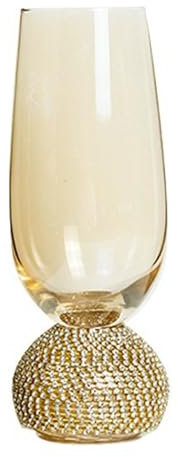 Crystal Studded Stemless Martini Glasses, Modern Cocktail Glass, Rimmed Modern Cocktail Glass, Crystal Whiskey Glass with Crystal Base, Bar, Cocktails & Desserts(Champagne Glasses)