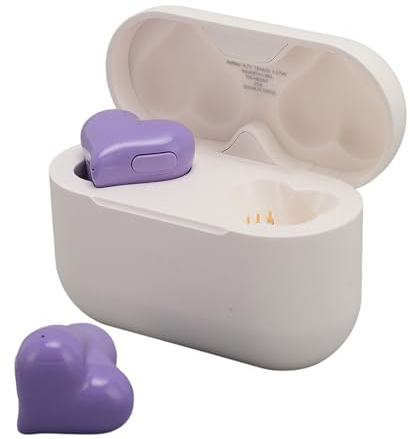 Lazmin112 Auricolari Senza Fili, Auricolari Bluetooth 5.3 a Forma di Cuore con Stereo HiFi, Cancellazione del Rumore, Auricolare Bluetooth, Auricolare Carino per, Telefono