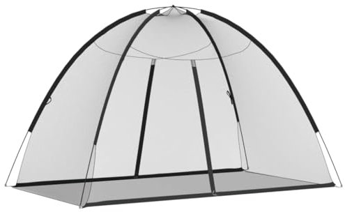 vidaXL Moskito-Netzzelt Mongolisch 220 Schwarz 200x120x130 cm, Moskito Netz, tragbares Moskitonetz, Moskitozelt