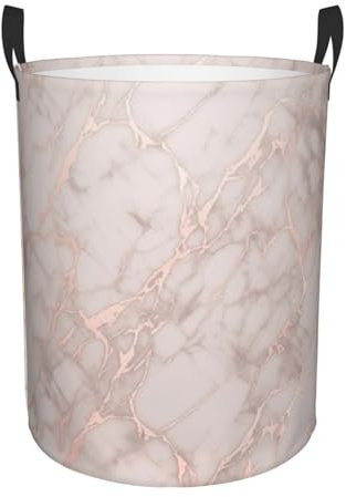 Laundry Baskets, Waterproof Oxford Fabric Laundry Hamper - Rose Gold Marble - Toys Storage Baskets Bin, Dirty Clothes Storage Hampers With Handle, Organizer Basket, Nursery Hamper, Home Decor