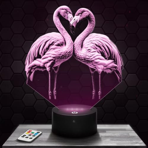 Lampephoto.fr Nachttischlampe Flamingo Dekoration Wildtier-Kollektion, Geschenkidee pour Männer und Frauen, Nachtlicht Erwachsenendekoration pour das Schlafzimmer. Weihnacht pour Männer und Frauen.