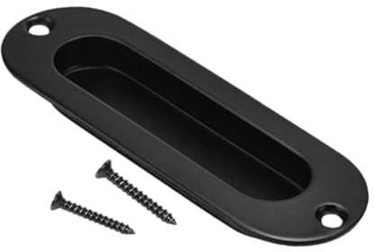 1 Barn Door Handle Improvement Chain Bi Handles Racks Garage House Portable Hook External over Catch The Sliding Door Handle Long Finger Pull 201 Stainless Steel Black