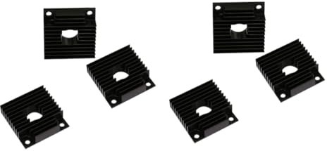 jojofuny 6pcs Aluminum Cooling Block Heatsink for Efficient Thermal Transfer for Printers Heat Sink Radiator for Electronics Cooling