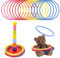 Lot de 15 anneaux de lancer, en plastique, 13 cm, pour jeu de bagues, Toss, 4 couleurs, pour enfants, multicolores, pour fête, carnaval, jardin