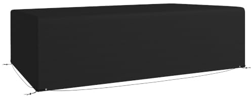 Outsunny Outdoor Garden Furniture Cover, 245 x 165 x 66 cm, Black | Waterproof, Anti-UV, 600D Heavy Duty Oxford Fabric, Patio Furniture Cover, for Rectangular Sofa Table Set