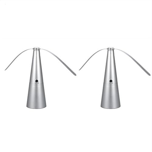2PCS Ventilateur Anti Mouche De Table Rechargeable, Chasse Mouche De Table, Repousse Mouches, Ventilateur Insectes Table, Anti Mouches Pour La Maison Intérieure, Le Patio De Jardin Extérieur