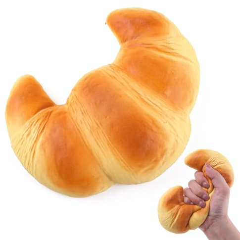 Anboor Langsam Rückfedernde Squishies Spielzeuge für Kinder Brot Squishys Schaumstoff Essen Croissant Jumbo Groß Stress Squishes Niedliches Riesiges Quetschspielzeug