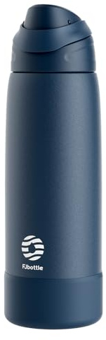 Fjbottle Edelstahl Trinkflasche 1L mit 1-Klick Öffnung für Schule/Fitness