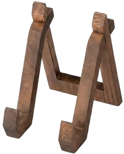 ZISHAN Plate Stand, Wooden Display Stand for Decorative Plates and Collectible Artworks, Sturdy Plate Holder for Home Decor, Plate Stand for Display for Kitchen Activities and Gift Arrangements