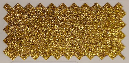 Farbe Stoff DEKA GLITTER mit goldenen Pailletten Kupfer braun Maschenweite 2482